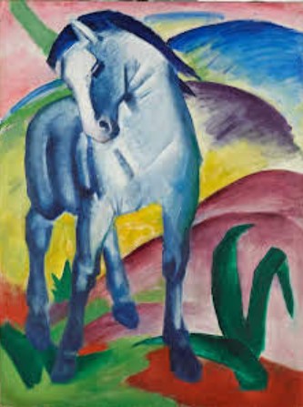 blue horse I painting