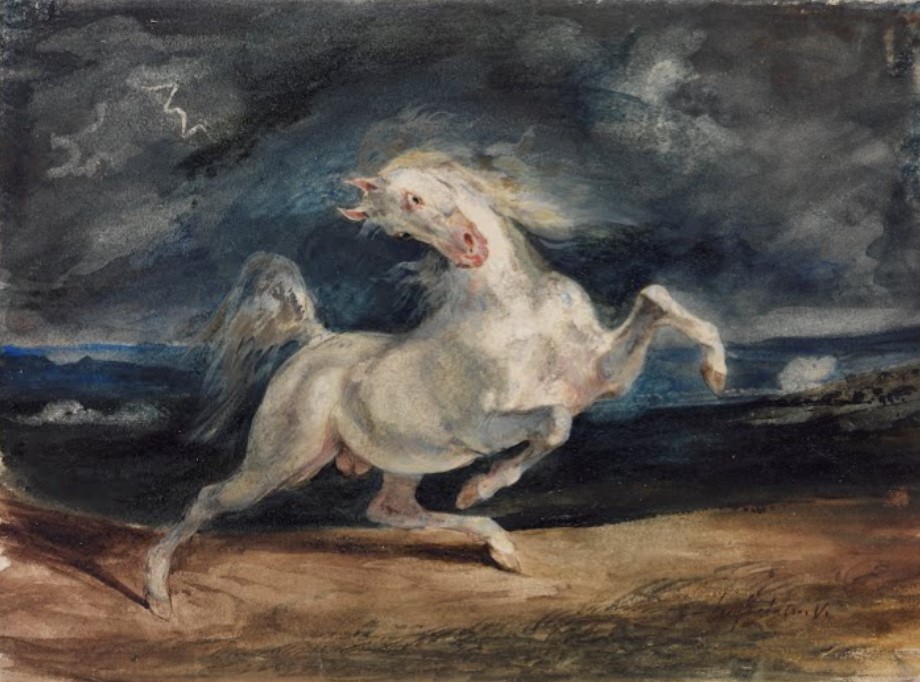 horse frightened by lightning